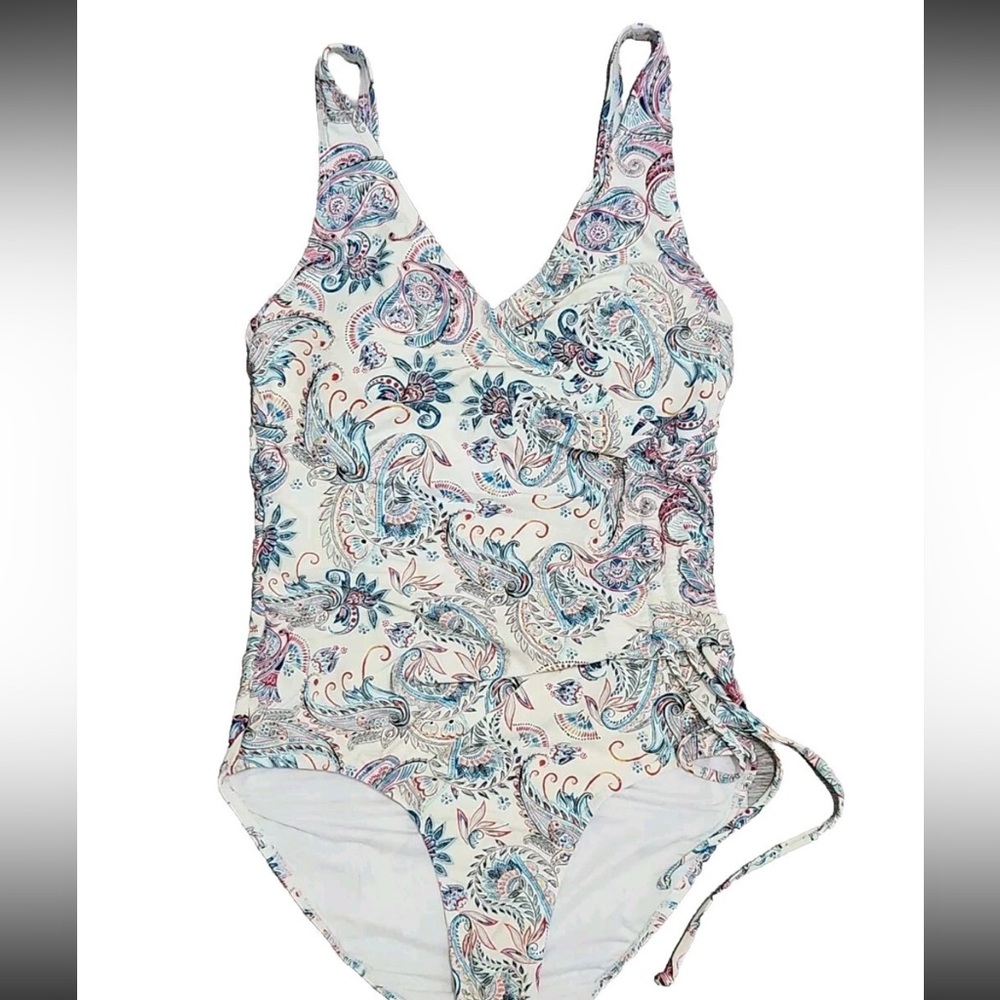 NIP TUCK Paisley Print One Piece Swimsuit nwt sz 6
